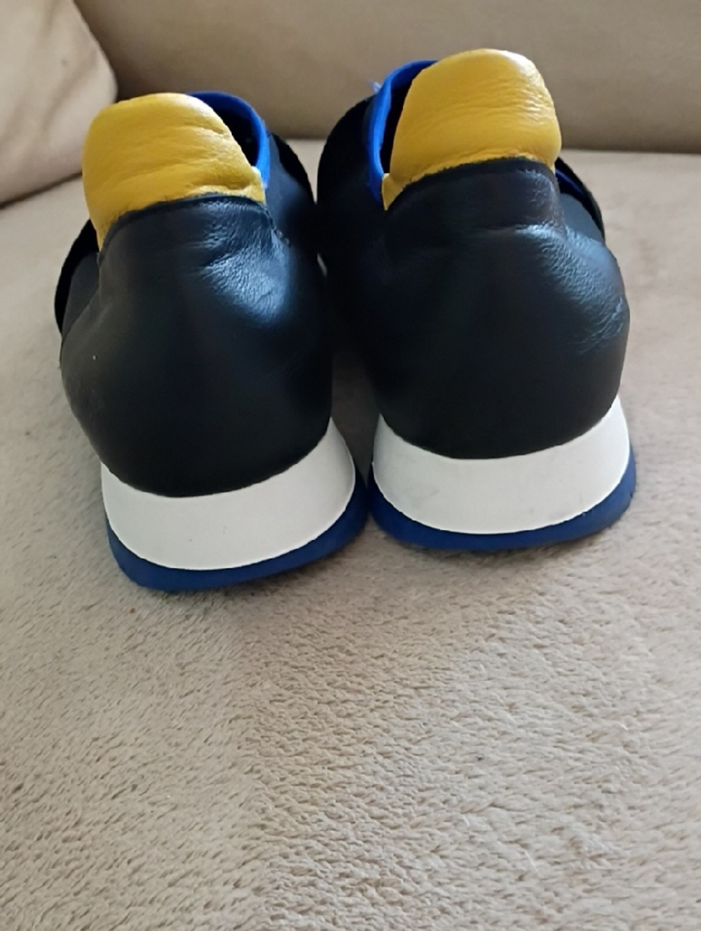 Arche Slip-On Sneakers in Black, Blue and Yellow - Picture 4 of 10